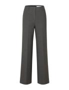 Slfrita Mw Wide Pant Dgm N Noos Bottoms Trousers Suitpants Grey Selected Femme