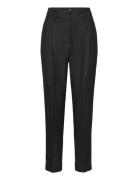 Ivy-Ada Classic Pleat Pant Bottoms Trousers Suitpants Black IVY Copenhagen
