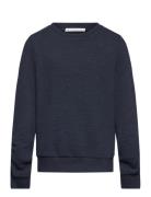 Structured Jaquard Sweater Tops Sweatshirts & Hoodies Sweatshirts Navy Tom Tailor