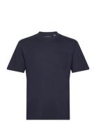 Basic T-Shirt With Pocket Tops T-Kortærmet Skjorte Navy Tom Tailor