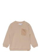 Nbmnash Ls Sweat Bru Tops Sweatshirts & Hoodies Sweatshirts Beige Name It