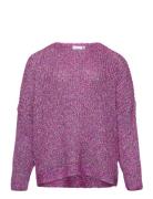 Fpspotta Pu 1 Tops Knitwear Jumpers Purple Fransa Curve