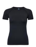 Odlo Bl Top Crew Neck S/S Performance Light Eco Sport T-shirts & Tops Short-sleeved Black Odlo