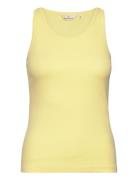 Ludmilla Tank Gots Tops T-shirts & Tops Sleeveless Yellow Basic Apparel