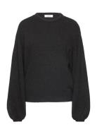 Mschlillian Hope Balloon Pullover Tops Knitwear Jumpers Black MSCH Copenhagen