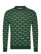 Onsxmas Reg 12 Multi Xmas Crew Knit Tops Knitwear Round Necks Green ONLY & SONS