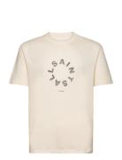 Valence Ss Crew Tops T-Kortærmet Skjorte Cream AllSaints
