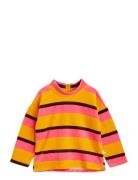 Stripe Velour Sweater Tops T-shirts Long-sleeved T-Skjorte Yellow Mini Rodini