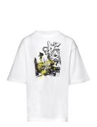 T Shirt Frontprint Street Tops T-Kortærmet Skjorte White Lindex