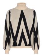 Objray L/S Knit Rollneck Pullover Noos Tops Knitwear Turtleneck Cream Object