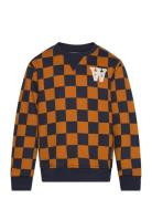 Rod Junior Checkered Sweatshirt Tops Sweatshirts & Hoodies Sweatshirts Multi/patterned Wood Wood