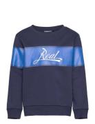 Kobanton L/S Real O-Neck Swt Tops Sweatshirts & Hoodies Sweatshirts Navy Kids Only