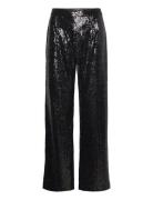 Slfalaia Hw Long Sequins Pant B Bottoms Trousers Wide Leg Black Selected Femme