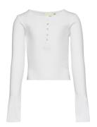 T-Shirt Long-Sleeve Tops T-shirts Long-sleeved T-Skjorte White Sofie Schnoor Young