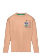 Tnherbert Os L_S Tee Tops T-shirts Long-sleeved T-Skjorte Beige The New