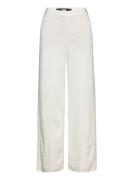 Logo Tailored Pants Bottoms Trousers Wide Leg White Karl Lagerfeld