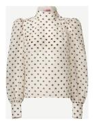 Delia Tops Blouses Long-sleeved White Custommade