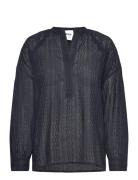 Dana - Delicate Cotton Tops Blouses Long-sleeved Black Day Birger Et Mikkelsen