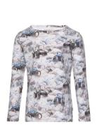 T-Shirt L/S Aop Tops T-shirts Long-sleeved T-Skjorte Multi/patterned Minymo