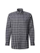 Cityhemden 1/1 Arm Tops Shirts Casual Grey Seidensticker