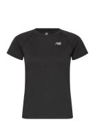 Knit Slim T-Shirt Sport T-shirts & Tops Short-sleeved Black New Balance
