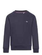 Shield C-Neck Tops Sweatshirts & Hoodies Sweatshirts Navy GANT