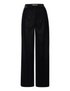 Velvet Wide-Leg Pant Bottoms Trousers Wide Leg Black Lauren Ralph Lauren