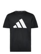 Run It T-Shirt Sport T-Kortærmet Skjorte Black Adidas Performance