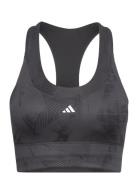 Run Ms Pkt Aop Sport Bras & Tops Sports Bras - All Black Adidas Performance