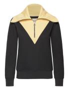 Reg Half Zip Color Block Sweat Tops Sweatshirts & Hoodies Sweatshirts Black GANT