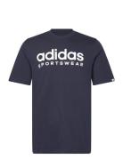 Spw Tee Sport T-Kortærmet Skjorte Navy Adidas Sportswear