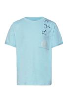 Sgjaden Cloud Ss Tee Tops T-Kortærmet Skjorte Blue Soft Gallery