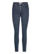 High Rise Super Skinny Ankle Bottoms Jeans Skinny Blue Calvin Klein Jeans