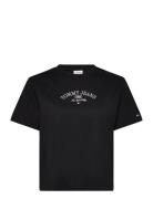 Tjw Cls Lux Ath Ss Tops T-shirts & Tops Short-sleeved Black Tommy Jeans