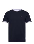 Org Piq Tee Ribbed T Tops T-Kortærmet Skjorte Blue Original Penguin