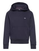 Shield Hoodie Tops Sweatshirts & Hoodies Hoodies Navy GANT