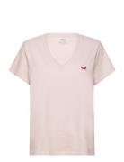 Perfect Vneck Mauve Chalk Tops T-shirts & Tops Short-sleeved Pink LEVI´S Women