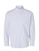 Slhslimrick-Poplin Shirt Ls Noos Tops Shirts Business White Selected Homme