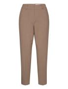 Slfrita-Ria Mw Crop Pant Camel Mel Noos Bottoms Trousers Straight Leg Beige Selected Femme