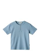 T-Shirt Lumi Tops T-Kortærmet Skjorte Blue Wheat