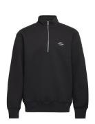 Standard Half Zip Logo Sweat Tops Sweatshirts & Hoodies Sweatshirts Black Mads Nørgaard