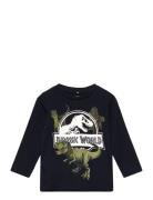 Nmmnijal Jurassic Ls Top Noos Sky Tops T-shirts Long-sleeved T-Skjorte Navy Name It