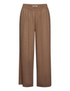 Onltokyo Life Hw Linen Blend Pnt Noos Bottoms Trousers Wide Leg Brown ONLY