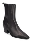 Heel Leather Ankle Boot Shoes Boots Ankle Boots Ankle Boots With Heel Black Mango