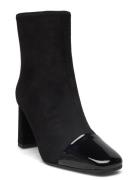 New Elegant 2 Leathers Shoes Boots Ankle Boots Ankle Boots With Heel Black Apair