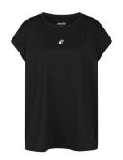 Women Loose Fit T-Shirt Sport T-shirts & Tops Short-sleeved Black ZEBDIA