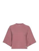 Raglan Sweat Tops T-shirts & Tops Short-sleeved Pink Lee Jeans