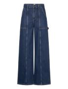Utility Slouch Bottoms Jeans Wide Blue Lee Jeans