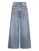 Pleated Straight Leg Bottoms Jeans Straight-regular Blue Lee Jeans