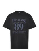 Loose Tee Tops T-Kortærmet Skjorte Black Lee Jeans